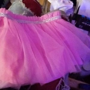 12 months pink  and silver waste band  tutu looking keep it up keep on accusing